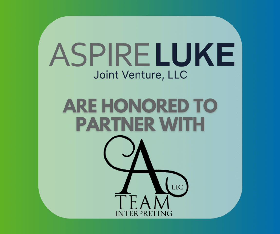 a team interpreting partner aspire luke joint venture